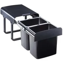 EKOTECH Abfallsammler EKKO 2 RECYCLED mit 32 Liter Füllvolumen für 40 cm Schrankbreite