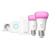 Philips Hue White & Color Ambiance Starterset 2x E27 9 W warmweiß 2 St.