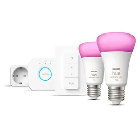 Philips Hue White & Color Ambiance Starterset 2x E27 9 W warmweiß 2 St.