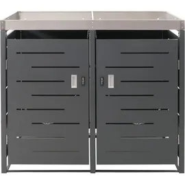 MCW Mülltonnenverkleidung H40 125 x 140 x 102 cm grau