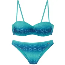 Buffalo Bügel-Bandeau-Bikini Damen Blau/Türkis 36 Cup B
