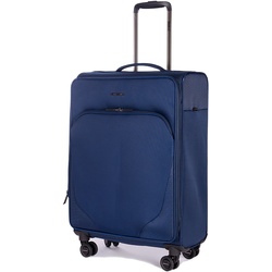 Stratic Reisekoffer  Mix Trolley 68 cm  erweiterbar  4 Rollen 60 l - Blau