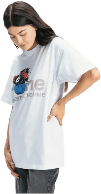 Market Smiley de les Homme T-Shirt Weiss