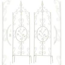 CLP Rankgitter Burgus 2er Set 60 x 30 cm Weiß