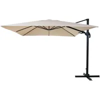 Mendler Gastronomie-Ampelschirm HWC-A96 300 x 300 cm creme ohne