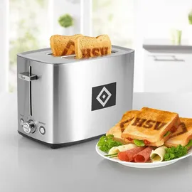 Hamburger SV HSV Toaster Edelstahl", - Silber