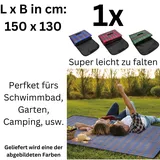 Picknickdecke Strandmatte Stranddecke Reisedecke Camping Matte 150x130cm 1 St.