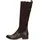 CAPRICE Damen Hohe Stiefel mit Absatz Runde Spitze Blockabsatz, Braun (Dk Brown Comb), 41 EU