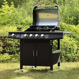 TAINO Drehspieß 106 cm Stahl rot, schwarz, silber