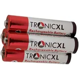 TronicXL 4 Stück Akkus AAA Akku zb kompatibel mit Panasonic KX-TG6592 KX-TG6711 KX-TG6712 KX-TG6721 KX-TG6722 KX-TG6723 KX-TG6724 KX-TG6524 KX-TG6621GB KX-TG6621 KX-TG7322GB KX-TG8052 KX-TG8052GB Duo