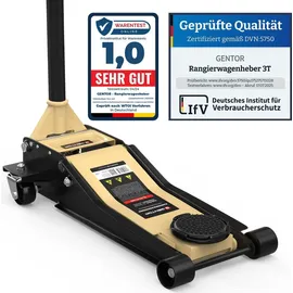 GENTOR Wagenheber Stahl 75–505 mm beige