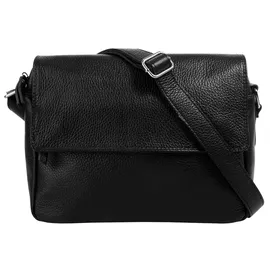 Samantha look Umhängetasche echt Leder, Made in schwarz
