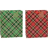 TSI 12 TSI Geschenktaschen Tartan Motiv sortiert 26,0 x 32,0 cm