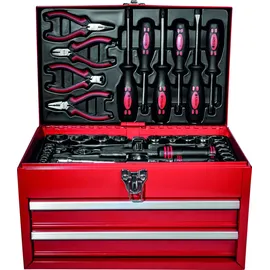 Brüder Mannesmann Werkzeuge Werkzeugset 157-tlg. rot 40 cm x 27,5 cm x 26,5 cm