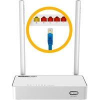 TOTOLINK N350RT WiFi Router 2,4 GHz WLAN Router 300 Mb/s WPS Taste Multi SSID Eltern Kontrolle Kindersicherung 2 Externe Antennen 5dBi Internet Router DSL Router