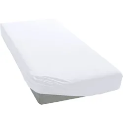 Spannbettlaken BELLANA "bellana by nature", weiß, B:140-160cm L:200cm, Single-Jersey, Obermaterial: 100% Baumwolle, Laken, aus zertifizierter Bio-Baumwolle