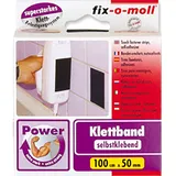 fix-o-moll Power-Klettband selbstklebend Schwarz 100 cm x 50 mm