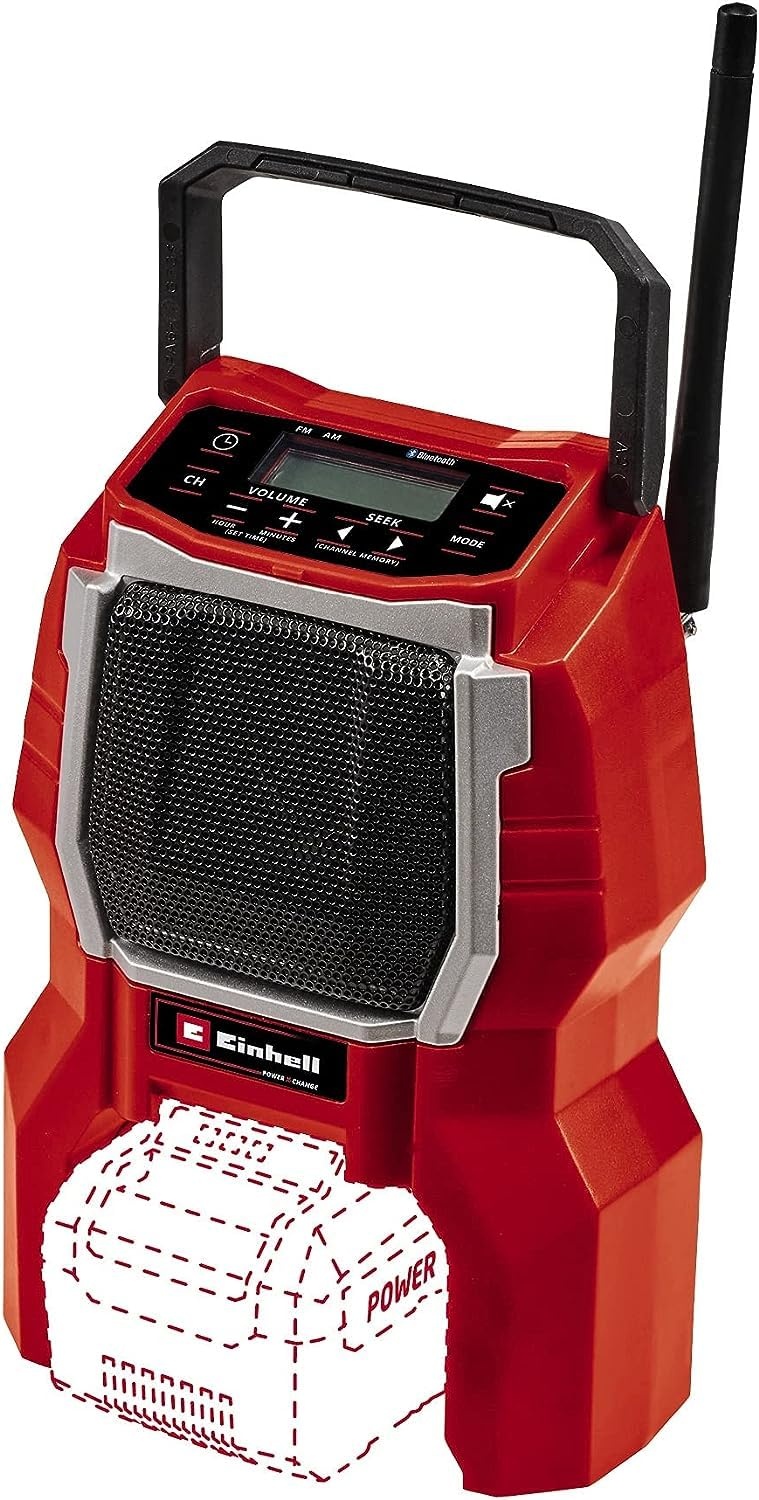 Einhell Akku-Radio TC-RA 18 Li BT - Solo Power X-Change (Li-Ion, 18 V, 10 W Lautsprecher, Bluetooth, automatische Sendersuchfunktion, beleuchtetes LCD-Display, ohne Akku und Ladegerät)