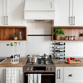 Relaxdays Weinregal 5 Flaschen 53 x 14 x 12 cm Weiß