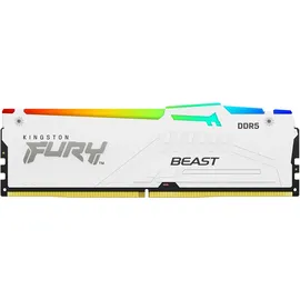 Kingston 32GB (2x16GB) Kingston Fury Beast White RGB EXPO DDR5-6000 CL30 RAM Arbeitsspeicherkit