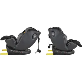 Cangaroo Kindersitz i-Size Castor (40-150cm) Gruppe 0/1/2/3 Isofix, Kopfschutz grau - Grau/Schwarz