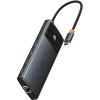 Baseus Metal Gleam II 10-in-1 Usb-c Hub Usb-a Usb-c Rj45 Sd/tf - Grau