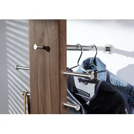 Massivmoebel24 Garderobe Sheesham 36x32x200 smoked cherry