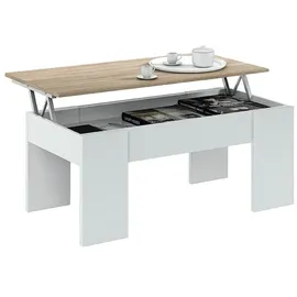 Habitdesign Low Cost Weiß Eiche 100 x 45-56 x 50 cm