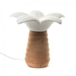 Palmenlampe - Weiß Anderes Porzellan Amadeus 19x19.5 cm