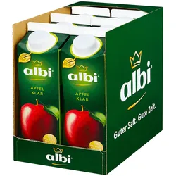 albi Apfelsaft klar 1 Liter, 6er Pack