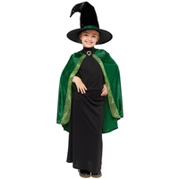 Amscan Hexen-Kostüm Professor McGonagall Kostüm für Kinder - Grün, Magierin Zauberin aus Harry Potter grün|schwarz 6-8 Jahre