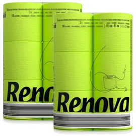 Renova buntes, farbiges Toilettenpapier 12 Rollen - 3-lagig - Renova - weich - originell - Klopapier - Black Label - grün