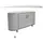 KAWOLA Sideboard 120 x 40 x 40 cm Grau