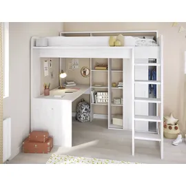 Parisot Hochbett Higher 90 x 200 cm Kiefer beige