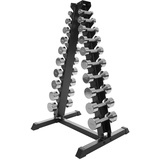 Sport-Tec Kurzhantel-Ständer-Set mit 10 Paar Chrom Hanteln, 1-10 kg, LxBxH 74x62x128 cm
