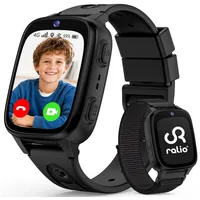 Ralio R5 Go 2026 Neue 4G Smartwatch Kinder mit HD-Videoanrufe, GPS-Ortung Smartwatch (Schulmodus, SOS-Notruffunktion, 3 Tage Akkulaufzeit cm/1,83 Zoll) mehrere Kommunikationswege, ideal für Kinder als KinderUhr mit GPS Tracker, geeignet für Jungen und Mädchen von 5–12 Jahren schwarz