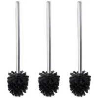 Wenko WC-Bürste mit Edelstahlstiel Matt 3er Set, Ø 8 x 35 cm