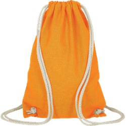 Event-Bag - 11 Farben | mit robusten Zugbändern | 21x29cm | Jutebeutel | kleiner Turnbeutel | unbedruckt, mandarin