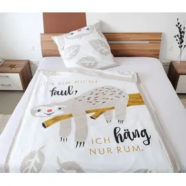 Happy-Life H:)PPY 45175 life Bettwäsche Faultier | Bunt