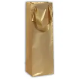 eurowrap Clairefontaine 212900Cpack - Packung 5 Geschenktasche - Tüte , Format Flasche (12,5x9,5x38 cm), Kollektion Gold, 170g, Gold - Matt, Geeignet für Champagne und Wein Flaschen, 1 Pack