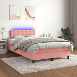 vidaXL Boxspringbett 120 x 200 cm Rosa