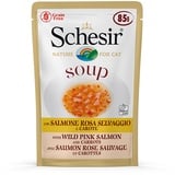 Schesir 6 x 85 g Wilder Rosa Lachs & Karotten Schesir Katzenfutter nass