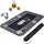 Relaxdays Pokermatte 100x60 Anthrazit,Weiß,Schwarz