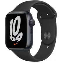 Apple Watch Series 7 GPS + Cellular 41 mm Aluminiumgehäuse mitternacht, Sportarmband anthrazit/schwarz