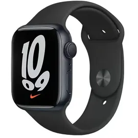 Apple Watch Series 7 GPS + Cellular 41 mm Aluminiumgehäuse mitternacht, Sportarmband anthrazit/schwarz