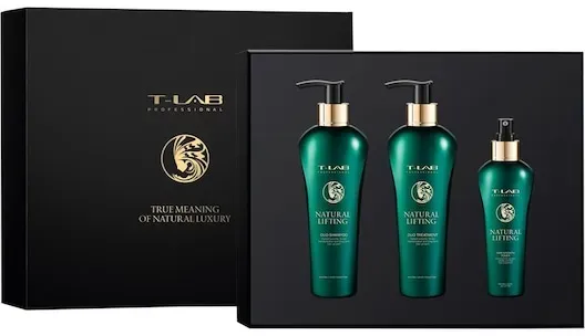 T-LAB Professional Collection Natural Lifting Ritual Set Duo Shampoo 300 ml + Duo Treatment 300 ml + Hair Grow Toner 150 ml
