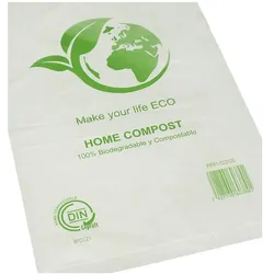 MONOUSO - Plastiktüten mit Griffloch Bio Home Compost 20x33cm 20μm (100 Stück)