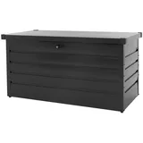 ML-DESIGN Auflagenbox Outdoor Kissenbox Garten Aufbewahrungsbox Gartentruhe Gartenbox, Metall 350 Liter 120x565x63cm Anthrazit wasserdicht abschließbar schwarz