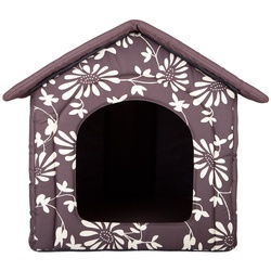 Bjird Tierhaus Hundehütte – Hundehöhle für kleine mittelgroße und große Hunde, Hundeliegen mit herausnehmbarer Dach, Größe S-XXXL, made in EU braun 52 cm x 53 cm x 46 cm