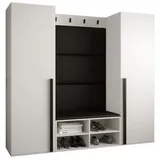 ABIKS MÖBEL Garderoben-Set MIRO Set 9, Garderobe mit gepolsterten Paneelen, Modern Design schwarz